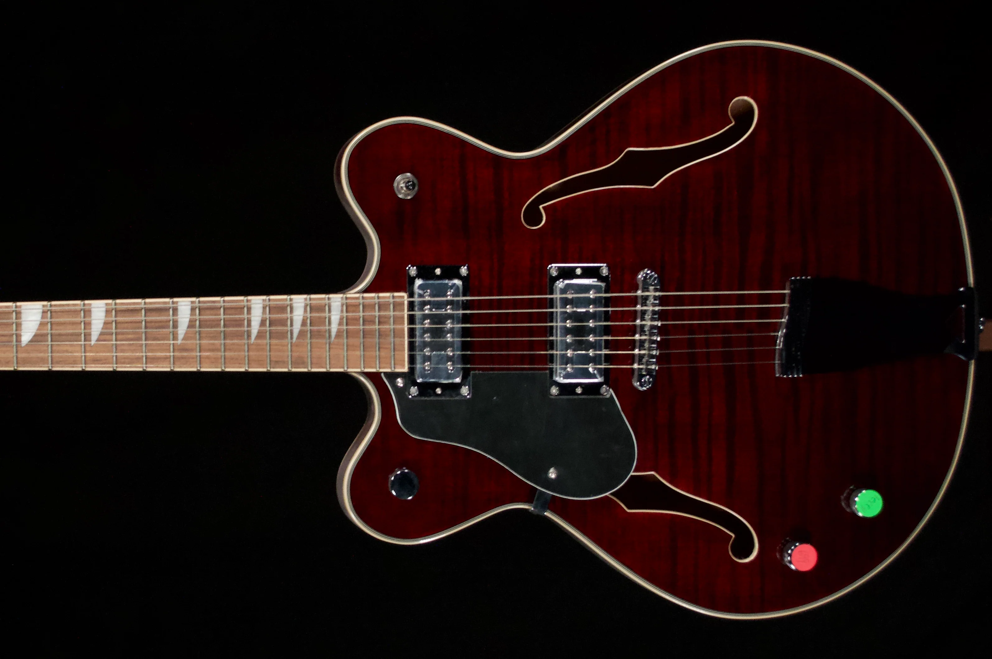 ✅ Eastwood Semi-hollow Left-handed Electric Guitar with Black Pick Guard